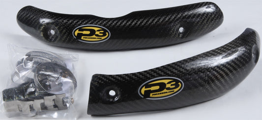 P3 Carbon Fiber Composite Yamaha 4-Stroke Head Pipe Guard - 2014-20222 YZ450F, and YZ250F