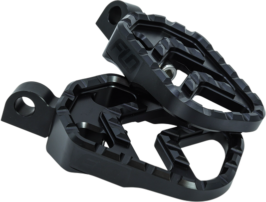 FLO MOTORSPORTS V-800BLK 2020-23 Savage Series Footpegs Black