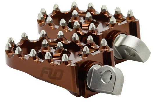 FLO MOTORSPORTS FPEG-800BRZ 2011 and Up Moto Style Footpeg Set Bronze 2x3.125