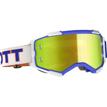 Scott Fury Motocross Goggle - 272828-1029289 - Retro White/Blue - Yellow Works | Moto-House MX