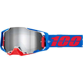 00% Armega Motocross Goggles - 50005-00029 - Ironclad - Silver Mirror | Moto-House MX