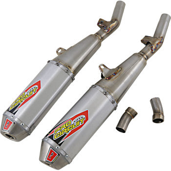 Pro Circuit Dual T-6 Stainless Slip-On Exhaust - 0112025A2 - 2020-2021 Honda CRF250F, and CRF250RX | Moto-House MX