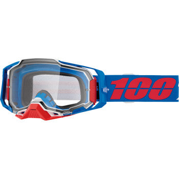 100% Armega Motocross Goggles - 50004-00029 - Ironclad - Clear | Moto-House MX