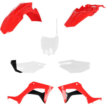 Acerbis Replacement Plastic Kit Full Replacement Body Kit Red/White/Black - 2019-2024 Honda CRF110F