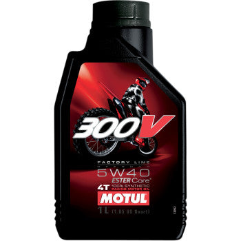 Motul 300V 5W-40 Full Synthetic 3-piece oil change maintenance kit with Hiflofiltro HF140 and Bolt hardware components for Yamaha dirt bikes by Moto-House MX.
