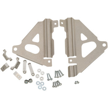 Works Connection Radiator Brace Set – Silver – 2019-2023 Kawasaki KX450, 2021-2024 KX250