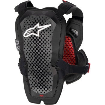 Alpinestars A-1 Pro Chest Guard - Anthracite/Black/Red - Lightweight Men’s Adult Chest Protection