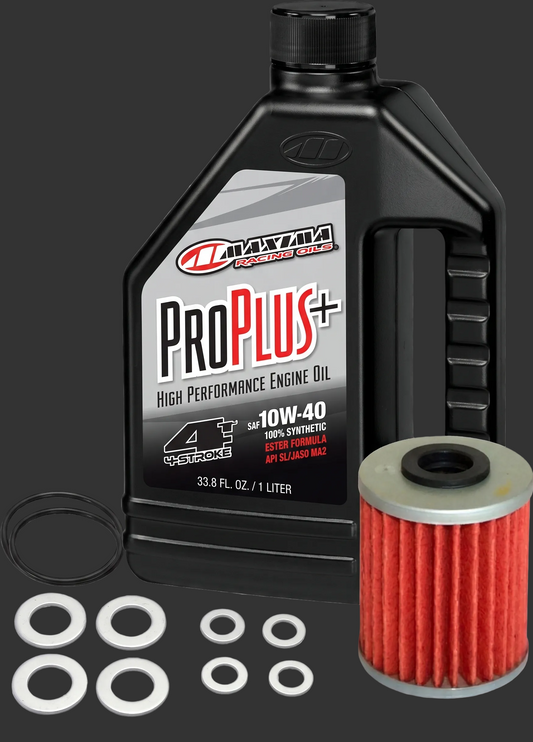 Maxima 30-02901, HF207, OILCHG-KXF Oil Change Maintenance Kit for Kawasaki KX450 KX450F - Moto-House MX
