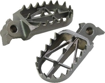 DRC 50mm Wide Steel Footpegs - D48-02-551 - 2002-2024 Kawasaki KLX110, KLX110L | Moto-House MX