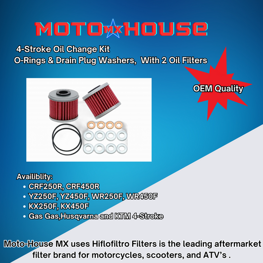 Moto-House MX KXF Oil Change Kit - 2016-2022 Kawasaki KX450F