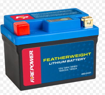 Fire Power Featherweight Lithium Battery - HJTZ14S-FP-B - 250CCA - 2004-2013 Yamaha YFM350 Raptor