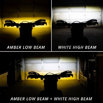 XK Glow Dual LED 2 in. Driving Lights White/Amber - Motorcycle/UTV/ATV - XK034021