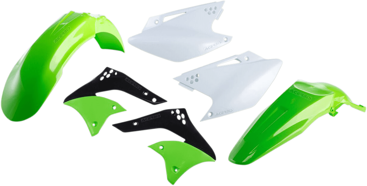 Acerbis Body Kit 2041050215 OEM – Fits 2006 - 2008 Kawasaki KX250F – Standard Plastic Replacement Kit - Moto - House MX