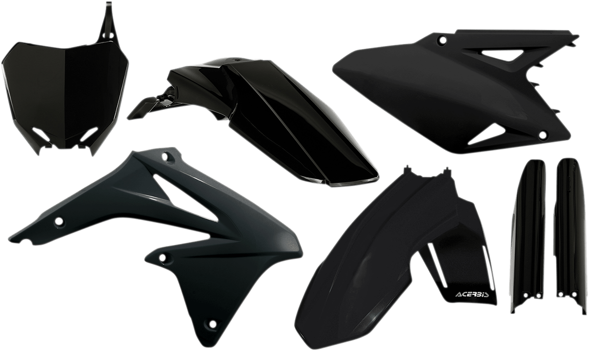Acerbis 2198040001 Full Replacement Plastic Kit in Black for 2008-2017 Suzuki RMZ450 motorcycles