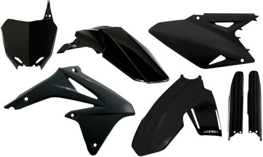 Acerbis 2198040001 Full Replacement Plastic Kit in Black for 2008-2017 Suzuki RMZ450 motorcycles