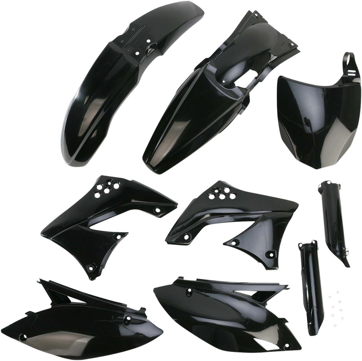Acerbis 2198060001 Full Replacement Plastic Kit in Black for Kawasaki KX450F dirt bikes