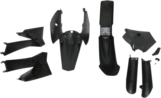 Acerbis 2253110001 Full Replacement Plastic Kit in Black for 2003-2012 KTM 85 SX and 105 SX models.