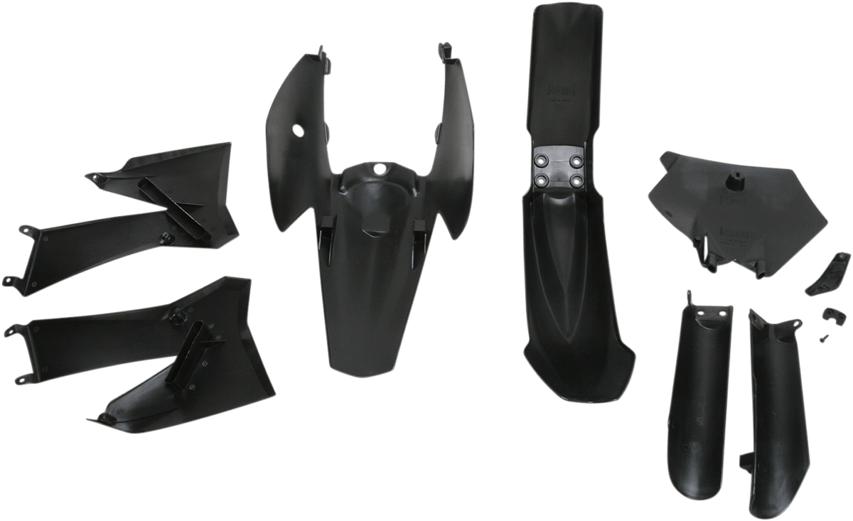 Acerbis 2253110001 Full Replacement Plastic Kit in Black for 2003-2012 KTM 85 SX and 105 SX models.