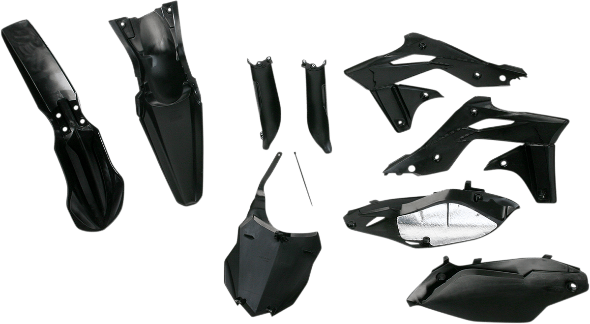Acerbis 2314180001 Full Replacement Plastic Kit in Black for 2013-2016 Kawasaki KX250F.