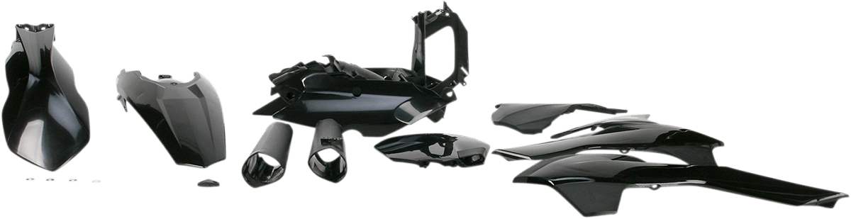 Acerbis 2314330001 Full Body Replacement Plastic Kit in Black for 2013-2014 KTM SX and XC models.