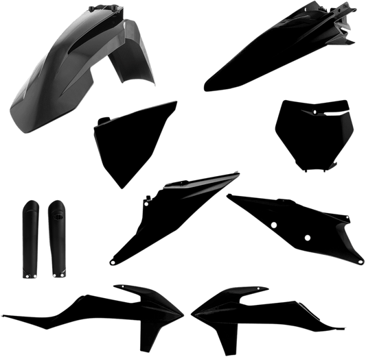 Acerbis 2726490001 Full Replacement Plastic Kit in Black for 2019-2022 KTM SX and XC motorcycles