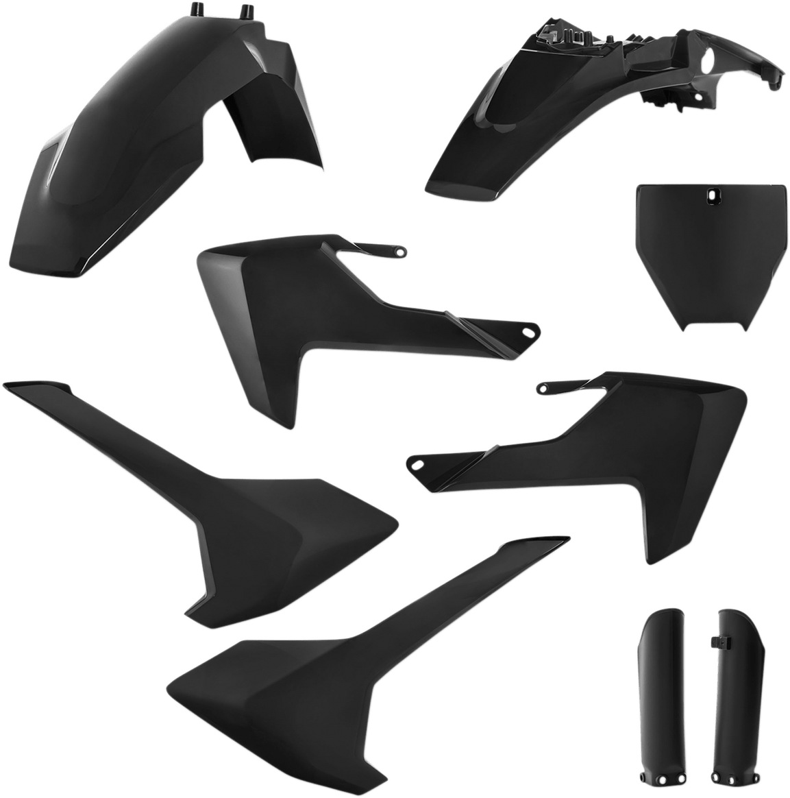 Acerbis 2731980001 Full Replacement Plastic Kit in Black for 2017-2023 Husqvarna TC65 motorcycles