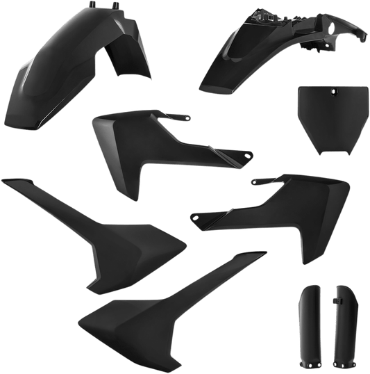Acerbis 2731980001 Full Replacement Plastic Kit in Black for 2017-2023 Husqvarna TC65 motorcycles
