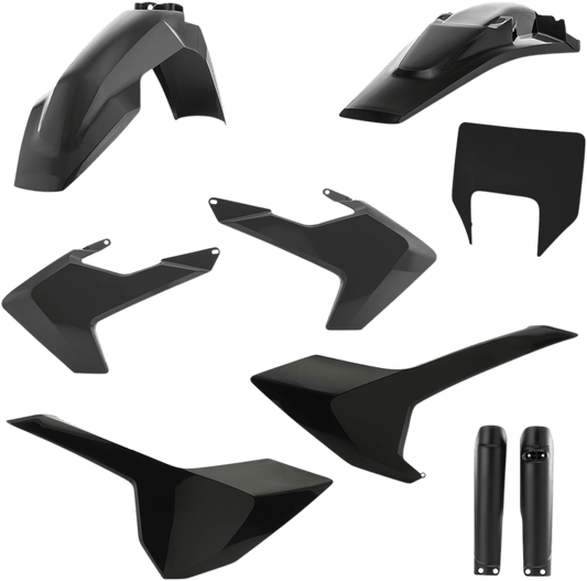 Acerbis 2733430001 Full Replacement Plastic Kit in Black for 2017-2019 Husqvarna FE and TE motorcycles