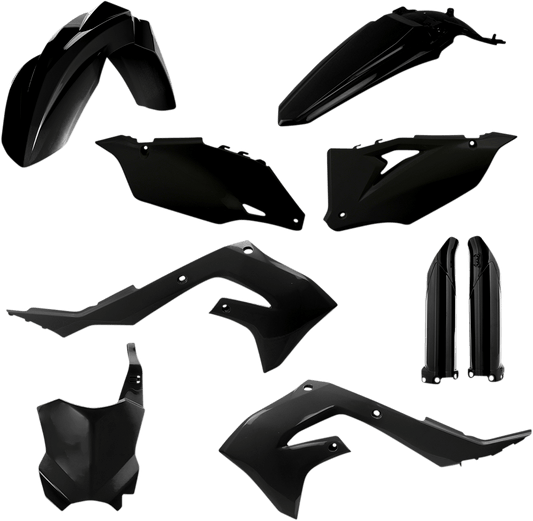 Acerbis 2736290001 Full Replacement Plastic Kit in Black for 2019-2024 Kawasaki KX250 and KX450 motorcycles