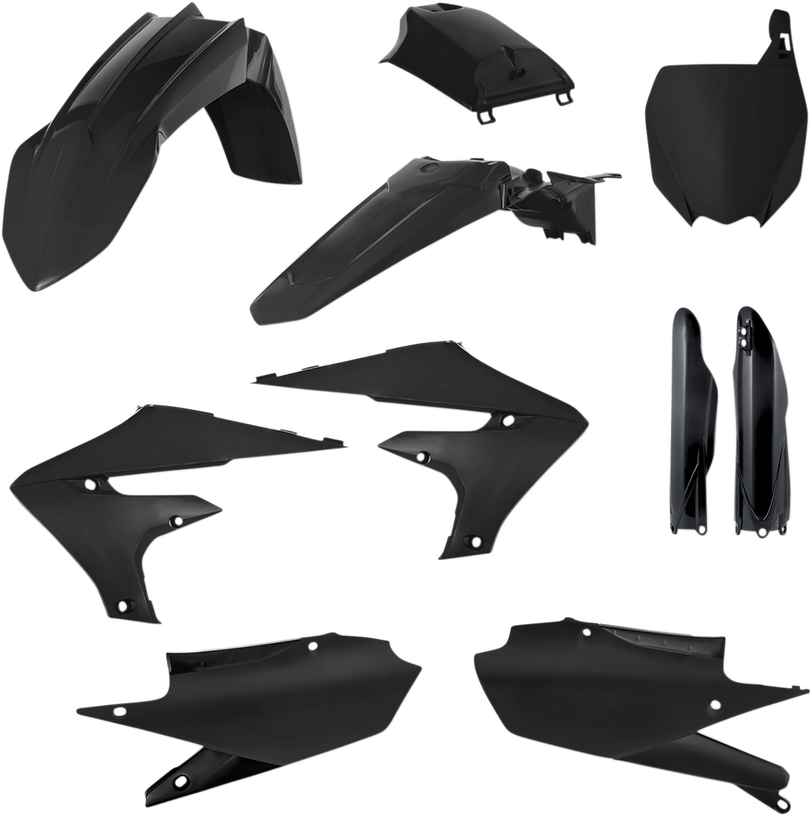 Acerbis 2736350001 Full Replacement Plastic Kit in Black for 2019-2024 Yamaha YZ motorcycles