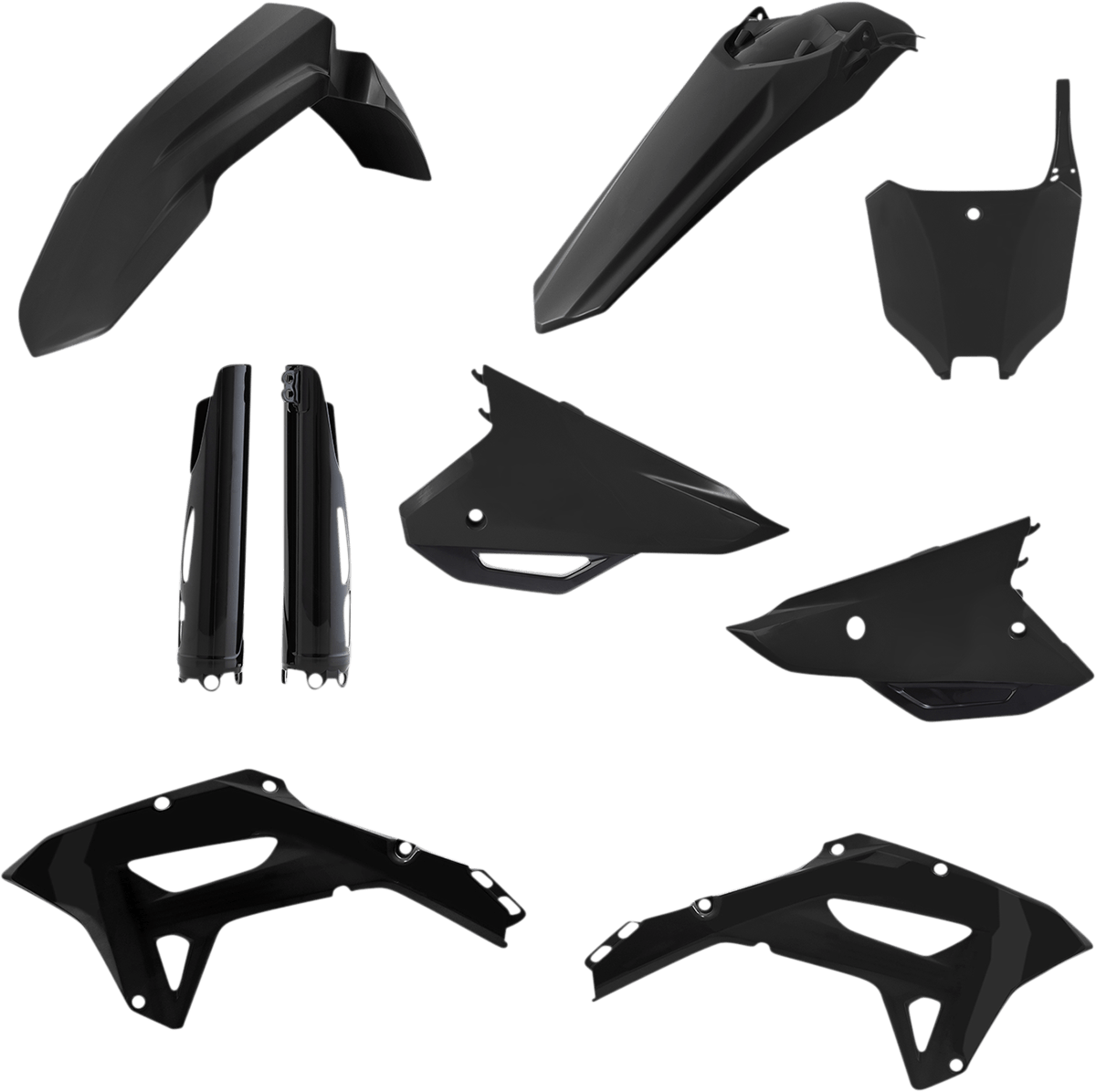Acerbis 2861800001 Full Replacement Plastic Kit in Black for 2021-2024 Honda CRF250RX and CRF450RX motorcycles
