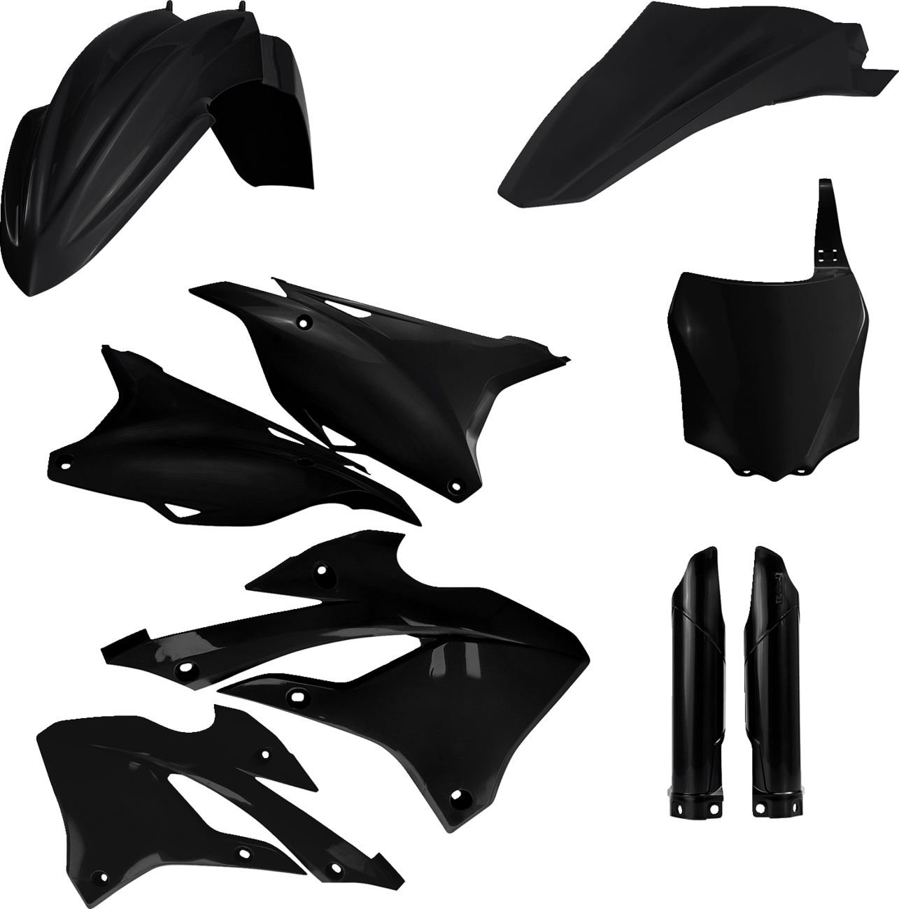 Acerbis 2936130001 Full Replacement Plastic Kit in Black for 2022-2025 Kawasaki KX112 and KX85 motorcycles