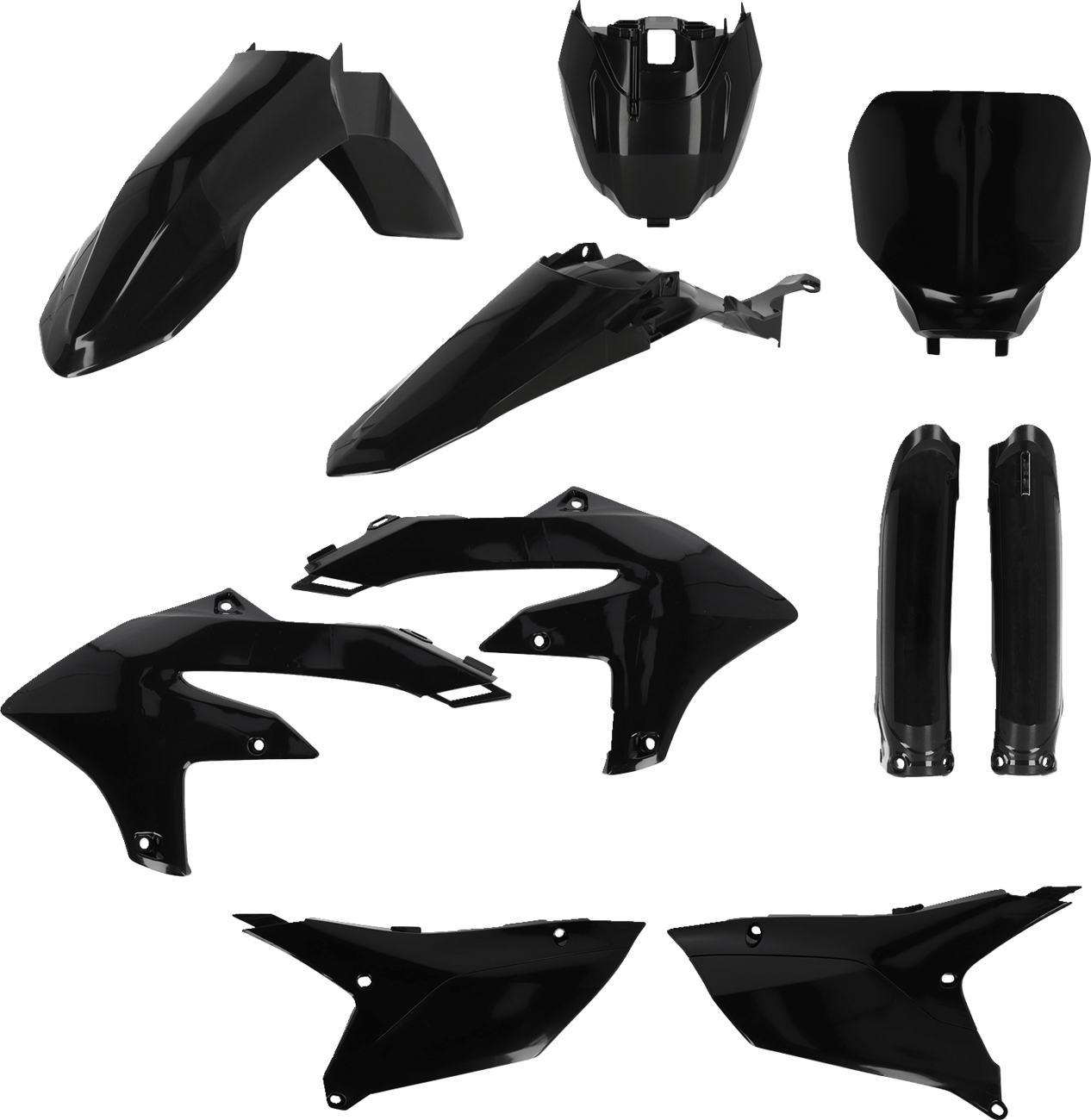 Acerbis 2979590001 Full Body Replacement Plastic Kit in Black for 2023-2025 Yamaha YZ series motorcycles