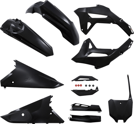 Acerbis 2858927440 Full Replacement Plastic Kit in Black and Metallic finish for Honda CRF250R and CRF450R