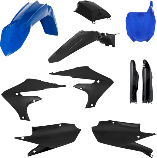 Acerbis 2736351034 Full Replacement Plastic Kit in Black and Blue for 2018-2024 Yamaha YZ250F and YZ450F motorcycles