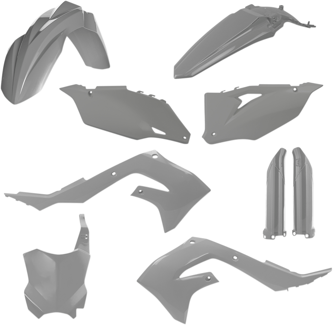 Acerbis 2736290011 Full Replacement Plastic Kit in Gray for 2019-2024 Kawasaki KX250 and KX450 motorcycles