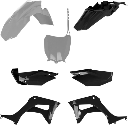 Acerbis 2861931019 Full Replacement Plastic Kit in Gray and Black for 2019-2025 Honda CRF110F motorcycles