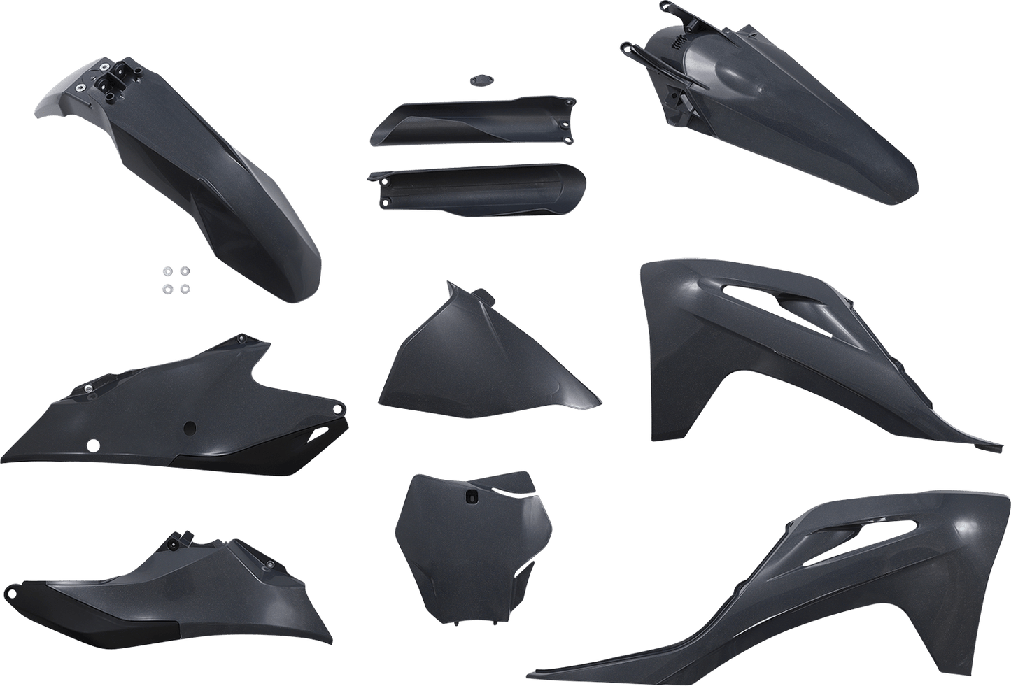 Acerbis 2872797297 Full Replacement Plastic Kit in Gray/Metallic for 2021-2023 Gas Gas EX and MC motorcycles