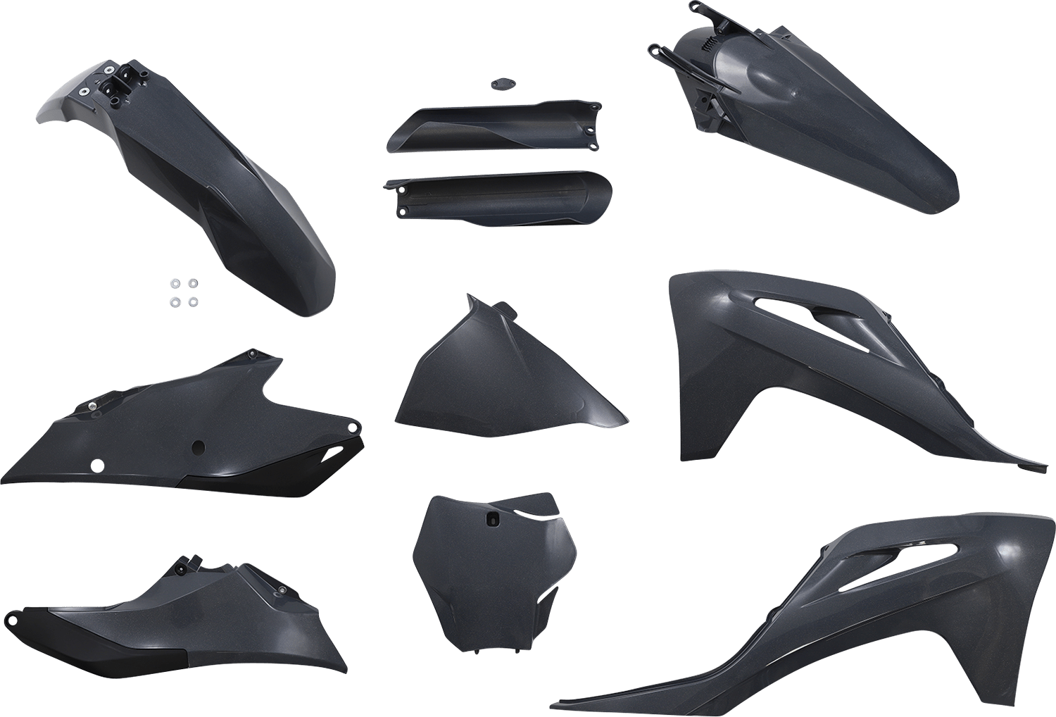 Acerbis 2872797297 Full Replacement Plastic Kit in Gray/Metallic for 2021-2023 Gas Gas EX and MC motorcycles