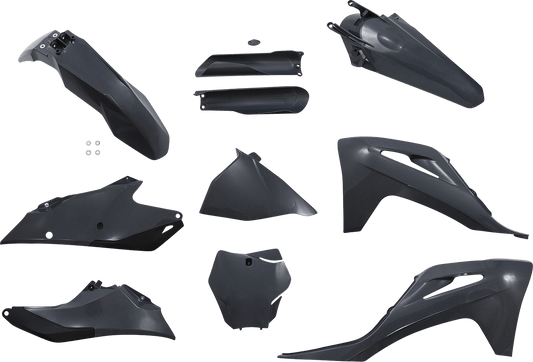 Acerbis 2872797297 Full Replacement Plastic Kit in Gray/Metallic for 2021-2023 Gas Gas EX and MC motorcycles