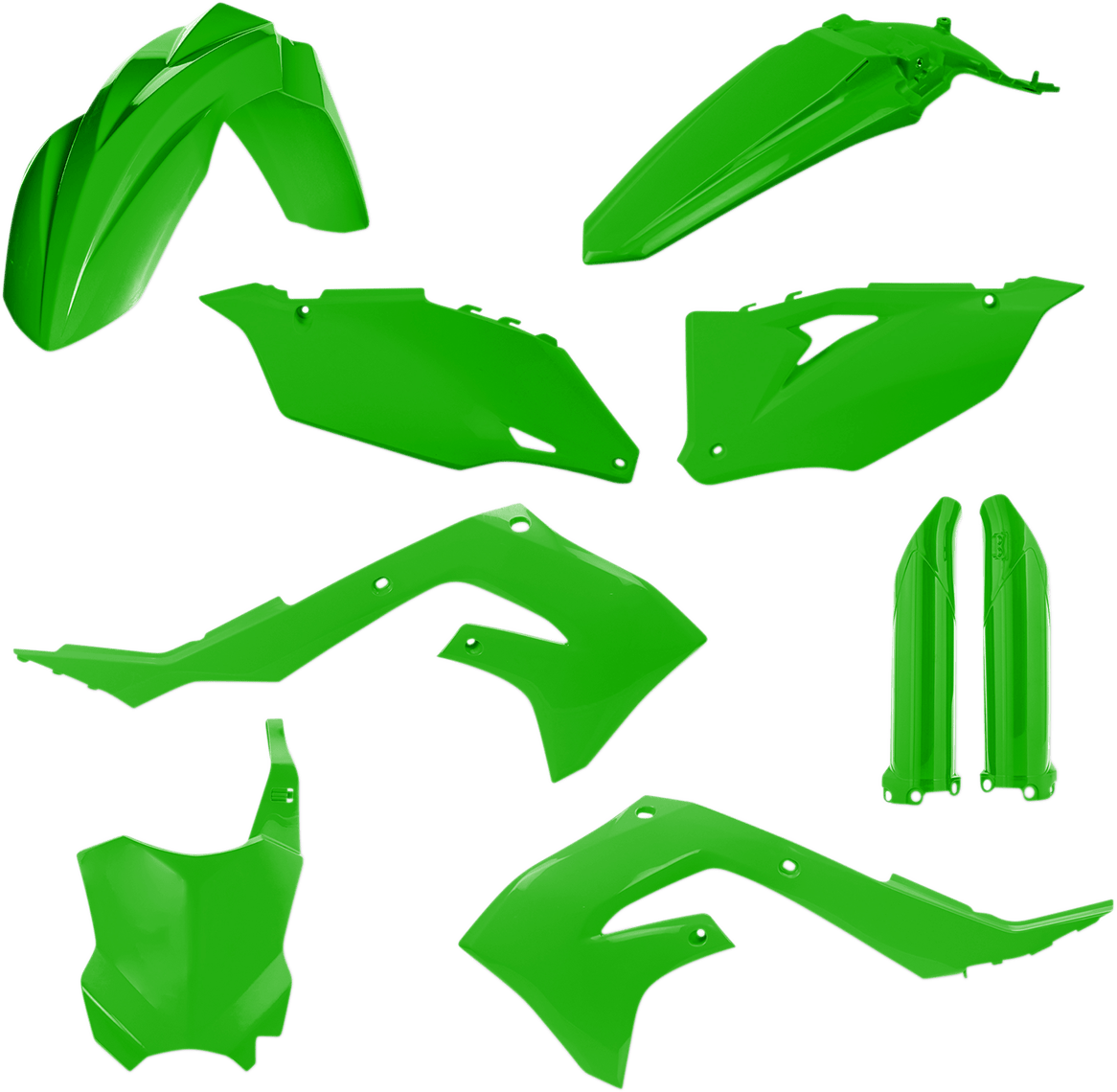 Acerbis 2736290006 Full Replacement Plastic Kit in Green for 2019-2024 Kawasaki KX250 and KX450 motorcycles