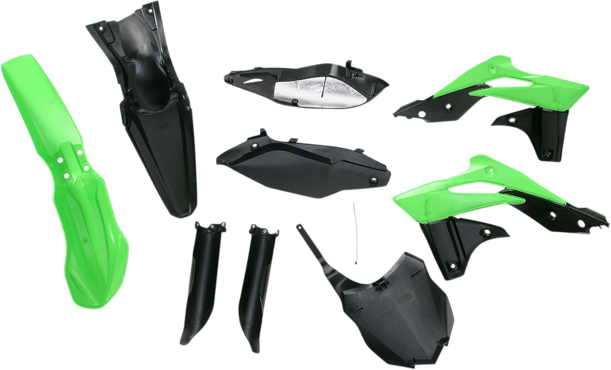 Acerbis 2314183914 Full Body Plastic Kit in Green and Black for 2013-2016 Kawasaki KX250F.