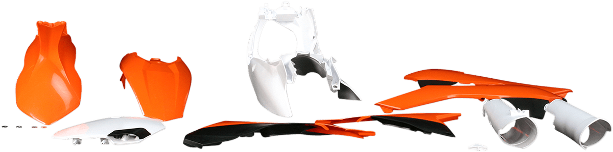 Acerbis 2314333914 Full Replacement Plastic Kit in KTM Orange, White, and Black for 2013-2014 KTM SX/XC
