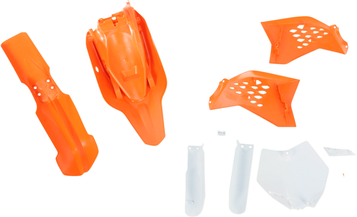 Acerbis 2320853914 Full Replacement Plastic Kit in KTM Orange, White, and Black for 2012-2015 KTM 65 SX