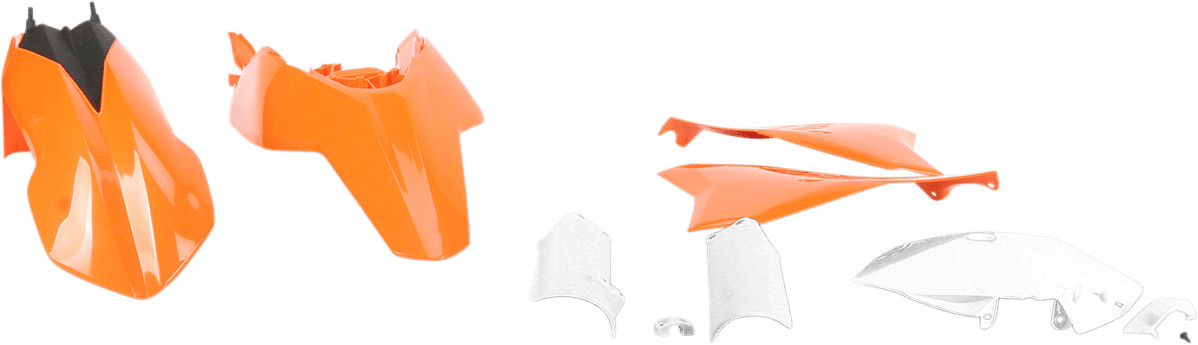 Acerbis 2320853914 Full Replacement Plastic Kit in KTM Orange, White, and Black for 2012-2015 KTM 65 SX