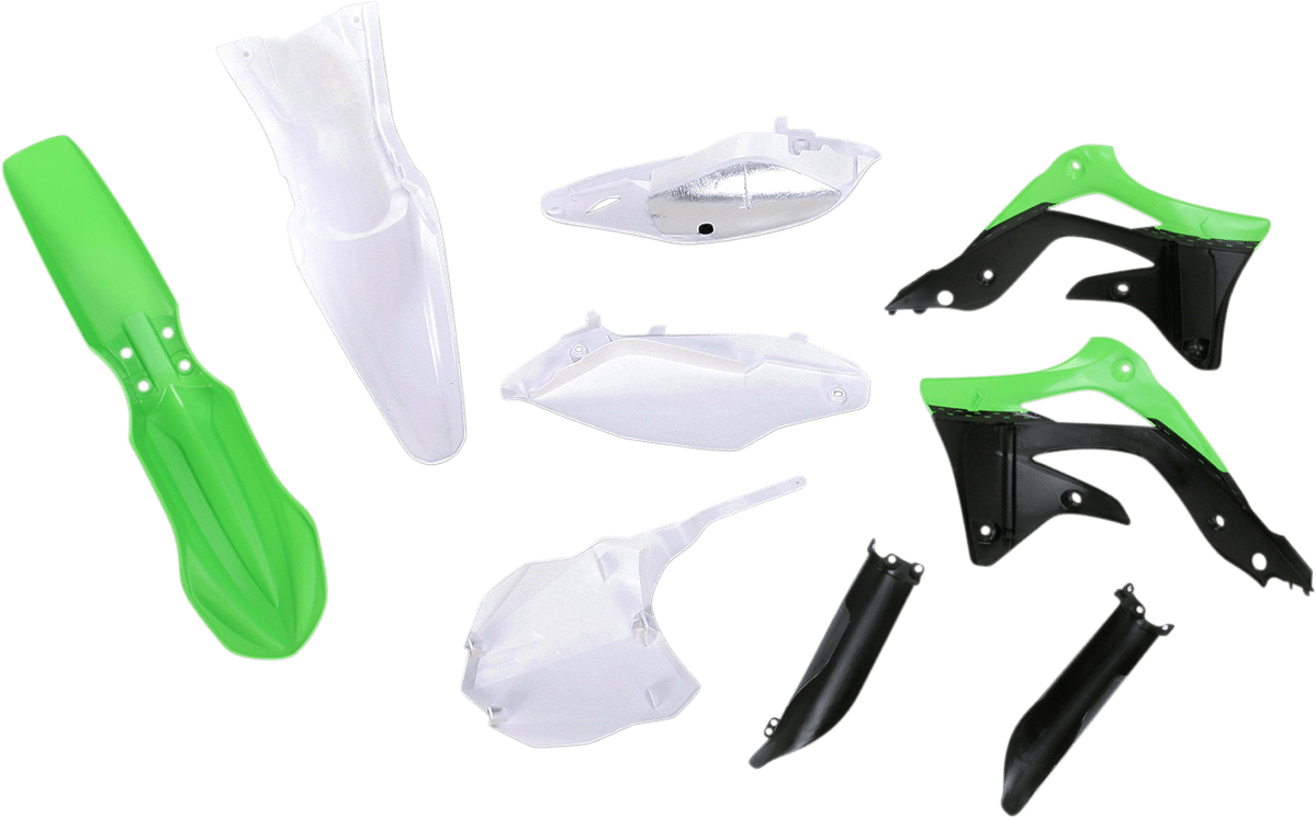 Acerbis 2314203914 Full Replacement Plastic Kit in OEM KX Green, White, and Black for 2013-2015 Kawasaki KX450F
