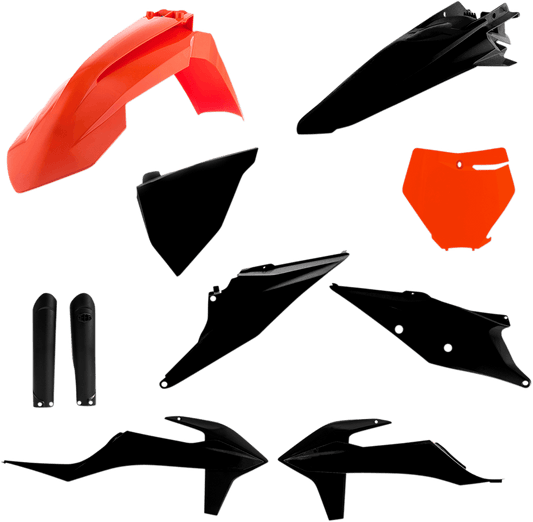 Acerbis 2726495225 Full Replacement Plastic Kit in Orange and Black for 2019-2022 KTM SX and XC motorcycles