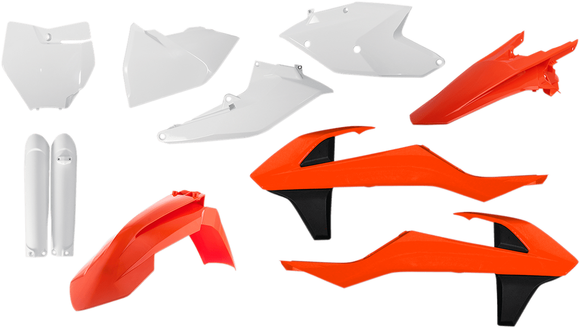Acerbis 2421065909 Full Replacement Plastic Kit in Orange/White/Black for 2016-2018 KTM