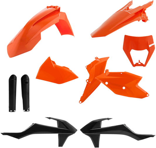 Acerbis 2733426345 Full Replacement Plastic Kit in Orange and Black for 2017-2019 KTM EX/XC motorcycles