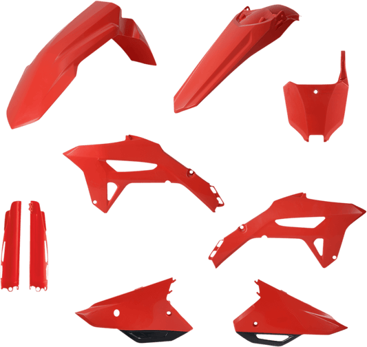 Acerbis 2858927118 Full Body Replacement Plastic Kit in OEM Red and Black for 2021-2024 Honda CRF250R and CRF450R motorcycles